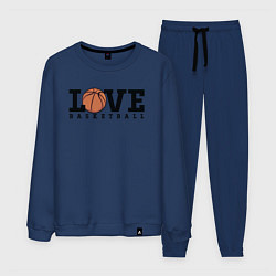 Костюм хлопковый мужской Love Basketball, цвет: тёмно-синий