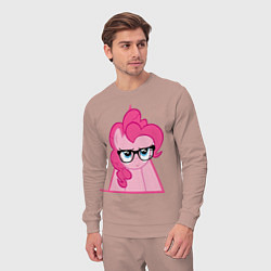 Костюм хлопковый мужской Pinky Pie hipster, цвет: пыльно-розовый — фото 2