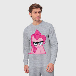 Костюм хлопковый мужской Pinky Pie hipster, цвет: меланж — фото 2