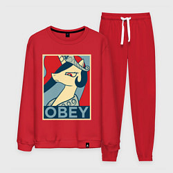 Костюм хлопковый мужской Trixie OBEY, цвет: красный