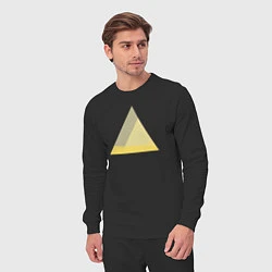 Костюм хлопковый мужской Градиентный треугольник 5, цвет: черный — фото 2