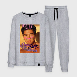 Костюм хлопковый мужской Deep Dark, цвет: меланж