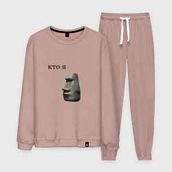 Костюм хлопковый мужской Каменное лицо, цвет: пыльно-розовый