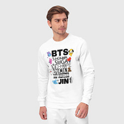 Костюм хлопковый мужской BTS BT21, цвет: белый — фото 2