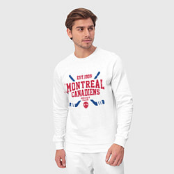 Костюм хлопковый мужской Монреаль Канадиенс, цвет: белый — фото 2