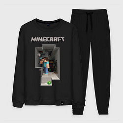 Костюм хлопковый мужской Minecraft, цвет: черный