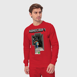 Костюм хлопковый мужской Minecraft, цвет: красный — фото 2