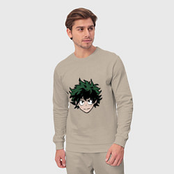 Костюм хлопковый мужской Izuku Midoriya, цвет: миндальный — фото 2