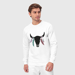 Костюм хлопковый мужской Bull, цвет: белый — фото 2