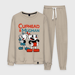 Костюм хлопковый мужской Cuphead & Mugman, цвет: миндальный