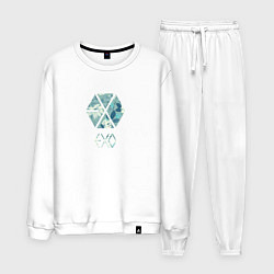 Костюм хлопковый мужской EXO, цвет: белый