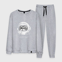 Костюм хлопковый мужской Astro-cat, цвет: меланж