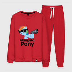 Костюм хлопковый мужской Gangsta pony, цвет: красный
