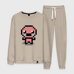 Костюм хлопковый мужской Pixel isaac, цвет: миндальный