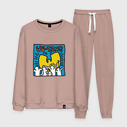 Костюм хлопковый мужской Wu-Tang People, цвет: пыльно-розовый