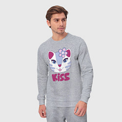 Костюм хлопковый мужской Kiss Cat, цвет: меланж — фото 2