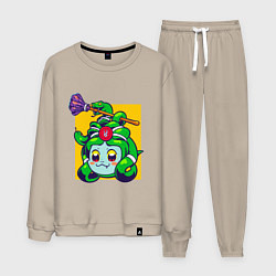 Костюм хлопковый мужской Gorgon Dusa Hades, цвет: миндальный