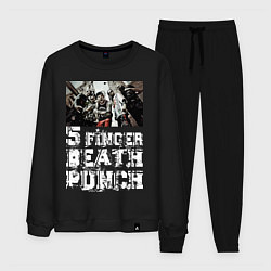 Костюм хлопковый мужской Five Finger Death Punch, цвет: черный