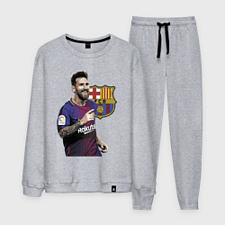 Костюм хлопковый мужской Lionel Messi Barcelona Argentina, цвет: меланж