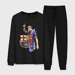 Костюм хлопковый мужской Lionel Messi Barcelona Argentina!, цвет: черный