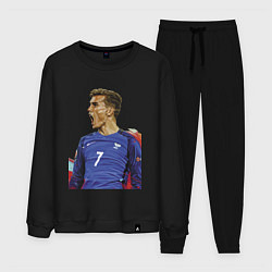 Костюм хлопковый мужской Antoine Griezmann, цвет: черный