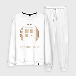 Костюм хлопковый мужской Тардис - Доктор Кто, цвет: белый