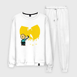 Костюм хлопковый мужской Wu-Tang Graffiti, цвет: белый