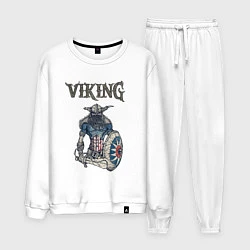 Костюм хлопковый мужской Викинг Viking Воин Z, цвет: белый