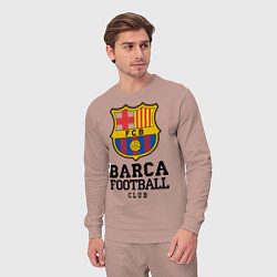 Костюм хлопковый мужской Barcelona Football Club, цвет: пыльно-розовый — фото 2