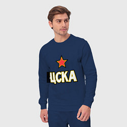 Костюм хлопковый мужской ЦСКА, цвет: тёмно-синий — фото 2