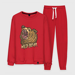 Костюм хлопковый мужской Wild Bear, цвет: красный