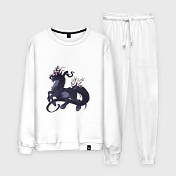 Костюм хлопковый мужской Зверь весны, цвет: белый