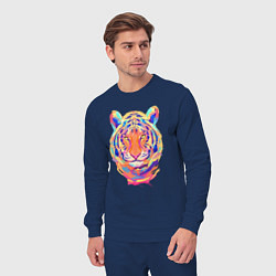Костюм хлопковый мужской Color Tiger, цвет: тёмно-синий — фото 2