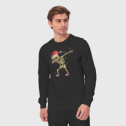 Костюм хлопковый мужской New Year skeleton Dab, цвет: черный — фото 2
