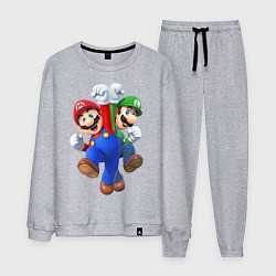 Костюм хлопковый мужской Mario Bros, цвет: меланж