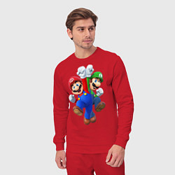 Костюм хлопковый мужской Mario Bros, цвет: красный — фото 2