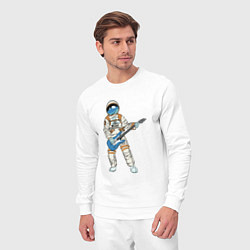 Костюм хлопковый мужской Астронавт гетарист, цвет: белый — фото 2