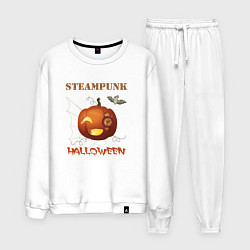 Костюм хлопковый мужской Стимпанк-хэллоуин 2, цвет: белый