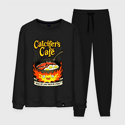 Костюм хлопковый мужской Calcifer cook, цвет: черный