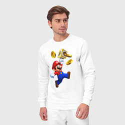 Костюм хлопковый мужской Mario cash, цвет: белый — фото 2