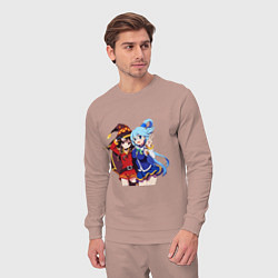 Костюм хлопковый мужской Aqua Meg, цвет: пыльно-розовый — фото 2