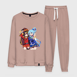 Костюм хлопковый мужской Aqua Meg, цвет: пыльно-розовый