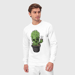 Костюм хлопковый мужской Смертельный кактус, цвет: белый — фото 2