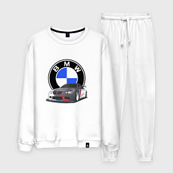 Костюм хлопковый мужской БМВ Е92 BMW E92, цвет: белый