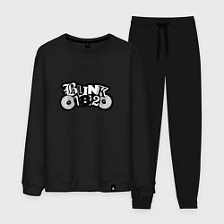 Костюм хлопковый мужской Blink 182 лого, цвет: черный