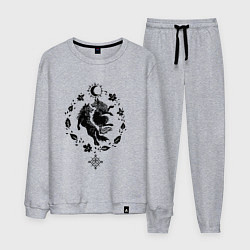 Костюм хлопковый мужской Волки из легенд, цвет: меланж
