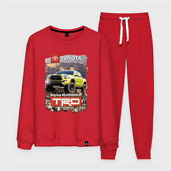 Костюм хлопковый мужской Toyota Racing Development mountains competition, цвет: красный