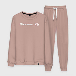 Костюм хлопковый мужской Pioneer DJ - Logo White, цвет: пыльно-розовый