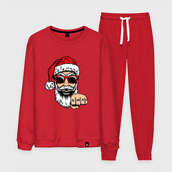 Костюм хлопковый мужской Bad Santa xmas Плохой Санта, цвет: красный