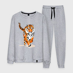 Костюм хлопковый мужской Властный хозяин джунглей, цвет: меланж